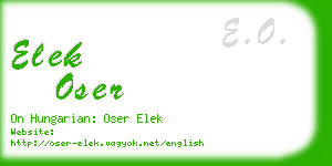 elek oser business card